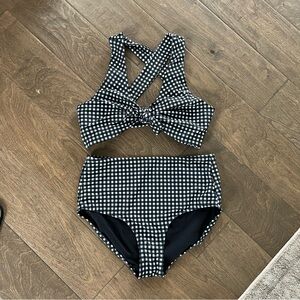 Black and white Gingham Swimsuit Albion Fit